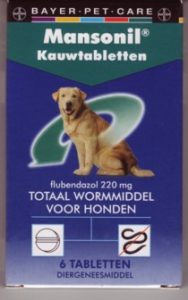 Mansonil Kauwtabletten tegen wormen