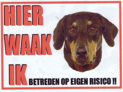 Waakbord Dobermann hangoor-0