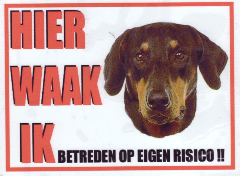 Waakbord Dobermann hangoor-0