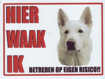 waakbord witte herder