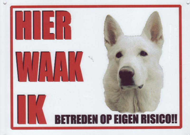 waakbord witte herder