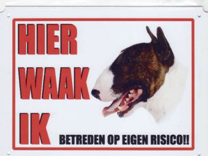 waakbord bull terrier