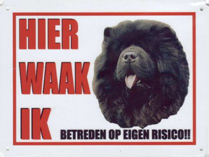 Waakbord Chow Chow zwart-0
