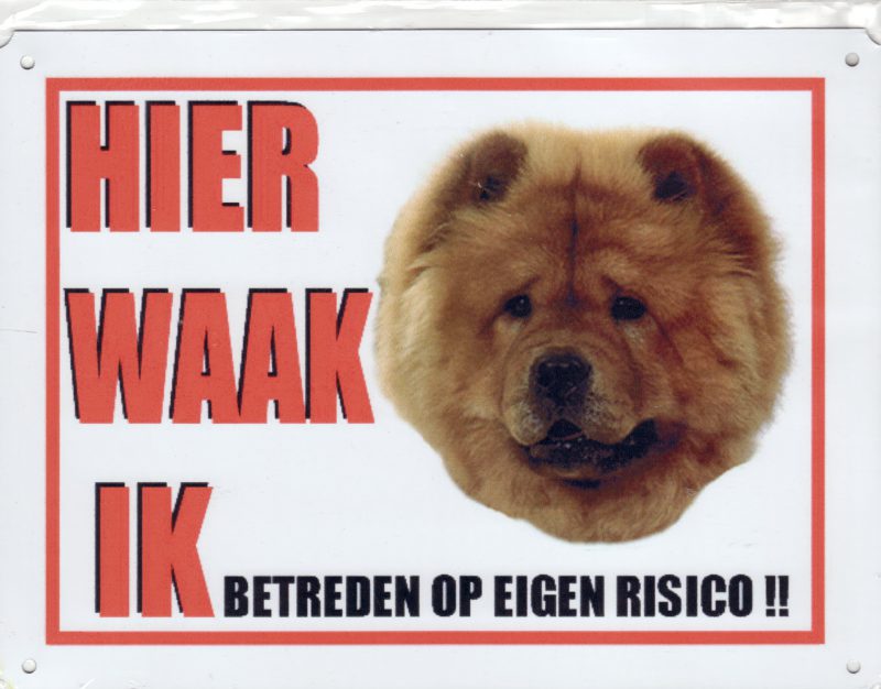 Waakbord Chow Chow bruin-0