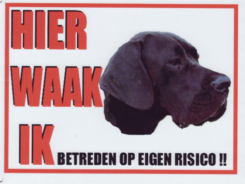 Waakbord Duitse Dog Blauw-0