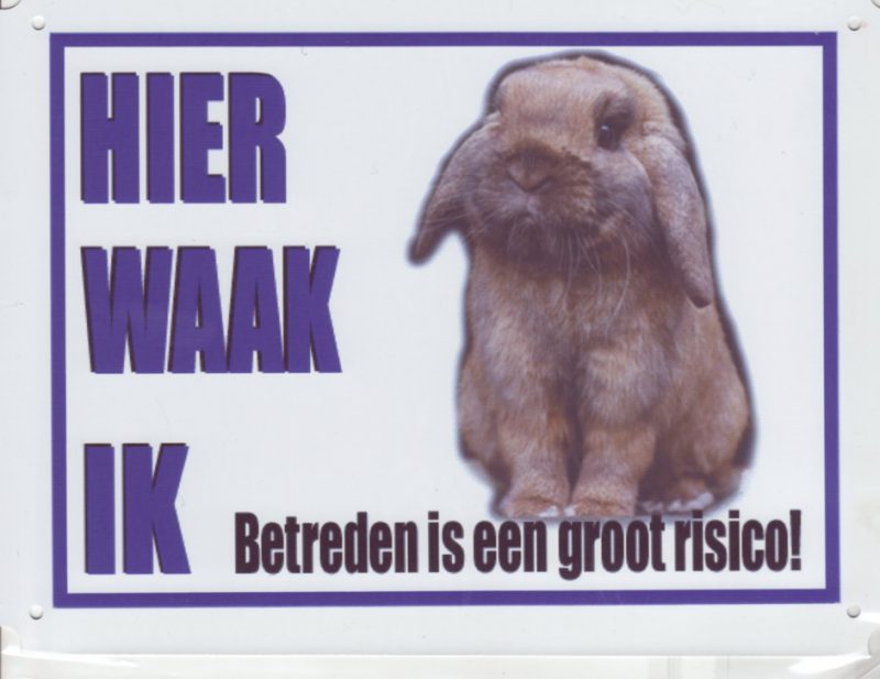 Waakbord hangoorkonijn bruin-0