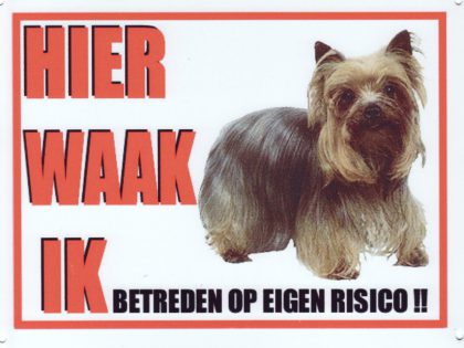 waakbord yorkshire terrier