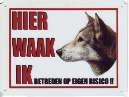 Waakbord Saarloos Wolfhond-0