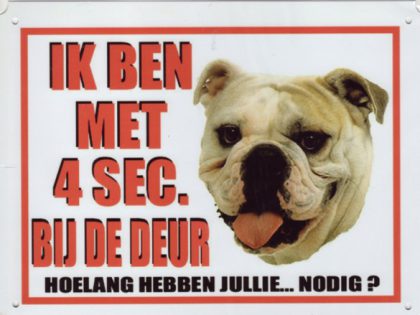 Z. waakbord Engelse Bulldog 4 sec.-0