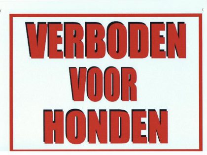 verboden voor honden