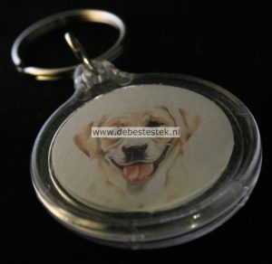 Sleutelhanger Labrador blond 2