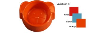 Honden drink- of voerbak Oranje, Nu 2 voor 15.- incl. verzenden