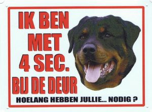 Z. waakbord Rottweiler voor 4 sec.-0