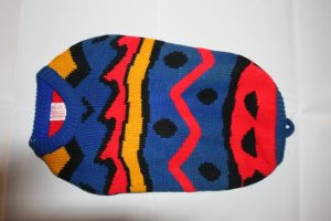 Hondentrui met blauw/rood/zwart 43 cm-0