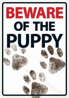 OD Waakbord Beware of the Puppy-0
