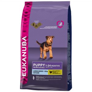 Eukanuba puppy droog hondenvoer grote rassen 12 kg kip -0