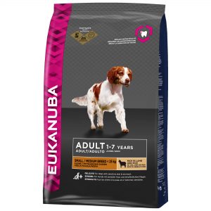 Eukanuba adult droog hondenvoer kleine en middelgrote rassen lam en rijst 2,5 kg-0