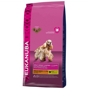 Eukanuba adult droog hondenvoer gewichtsbeheersing middelgrote rassen kip 3 kg-0