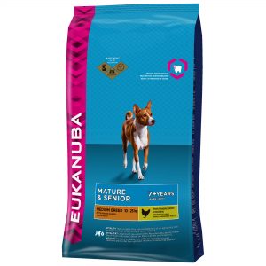 Eukanuba senior droog hondenvoer middelgrote rassen kip 12 kg-0