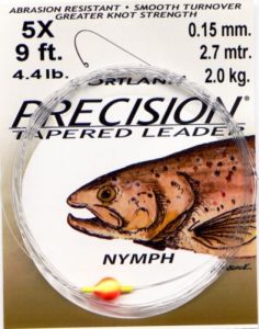 Cortland Precision Leader Nymph 9 foot 5X 4.4 Lb-0