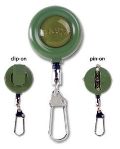 Orvis wire cord zinger on clip-0
