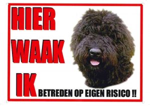 waakbord labradoodle zwart