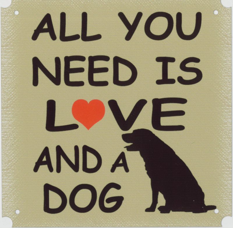 all you need is love and a dog beige